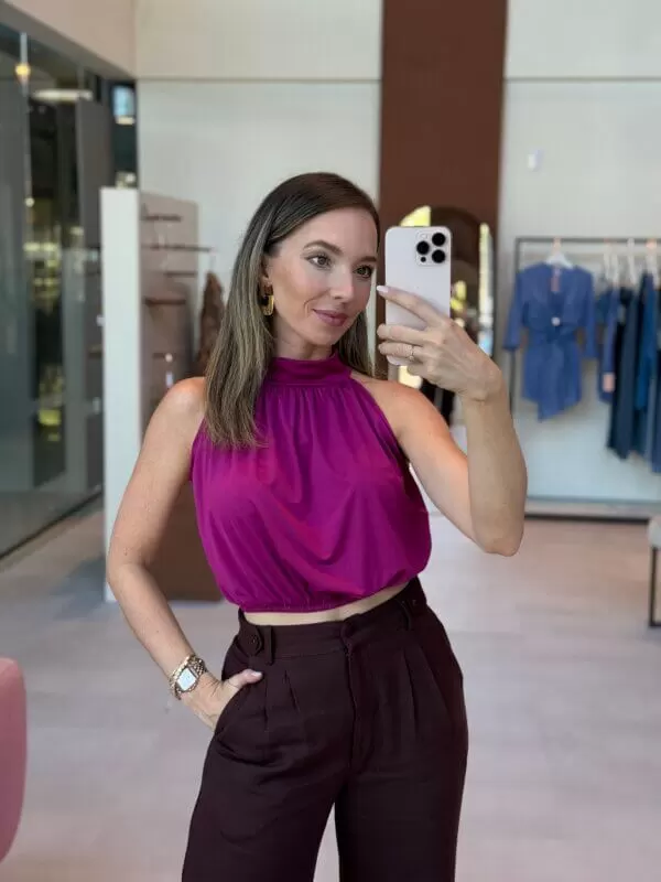 Blusa de Malha - Fúcsia - Image 6