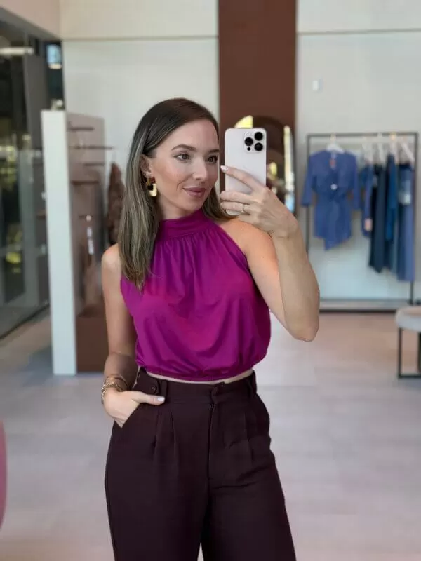 Blusa de Malha - Fúcsia