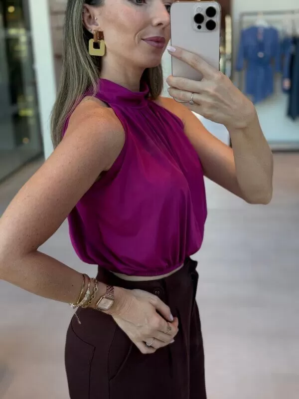 Blusa de Malha - Fúcsia - Image 5