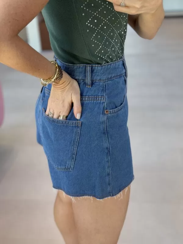 Short Jeans Básico - Azul - Image 4