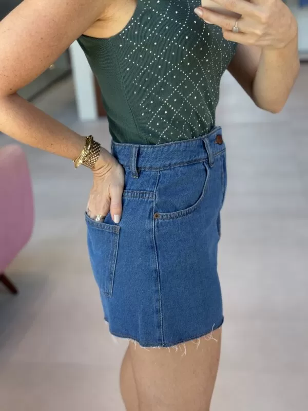 Short Jeans Básico - Azul - Image 5