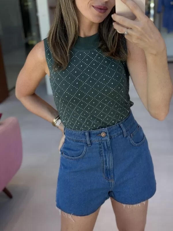 Short Jeans Básico - Azul - Image 6