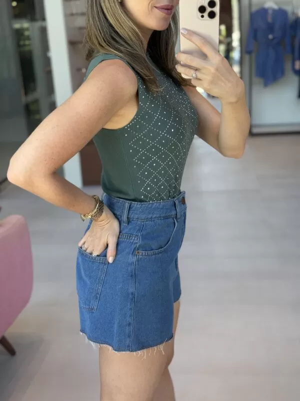 Short Jeans Básico - Azul - Image 2
