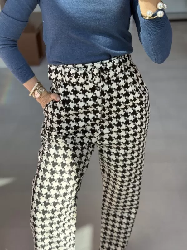 Calça Pied Poule - P&B - Image 3